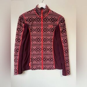 Kari Traa Olag Fleece Burgundy Full Zip